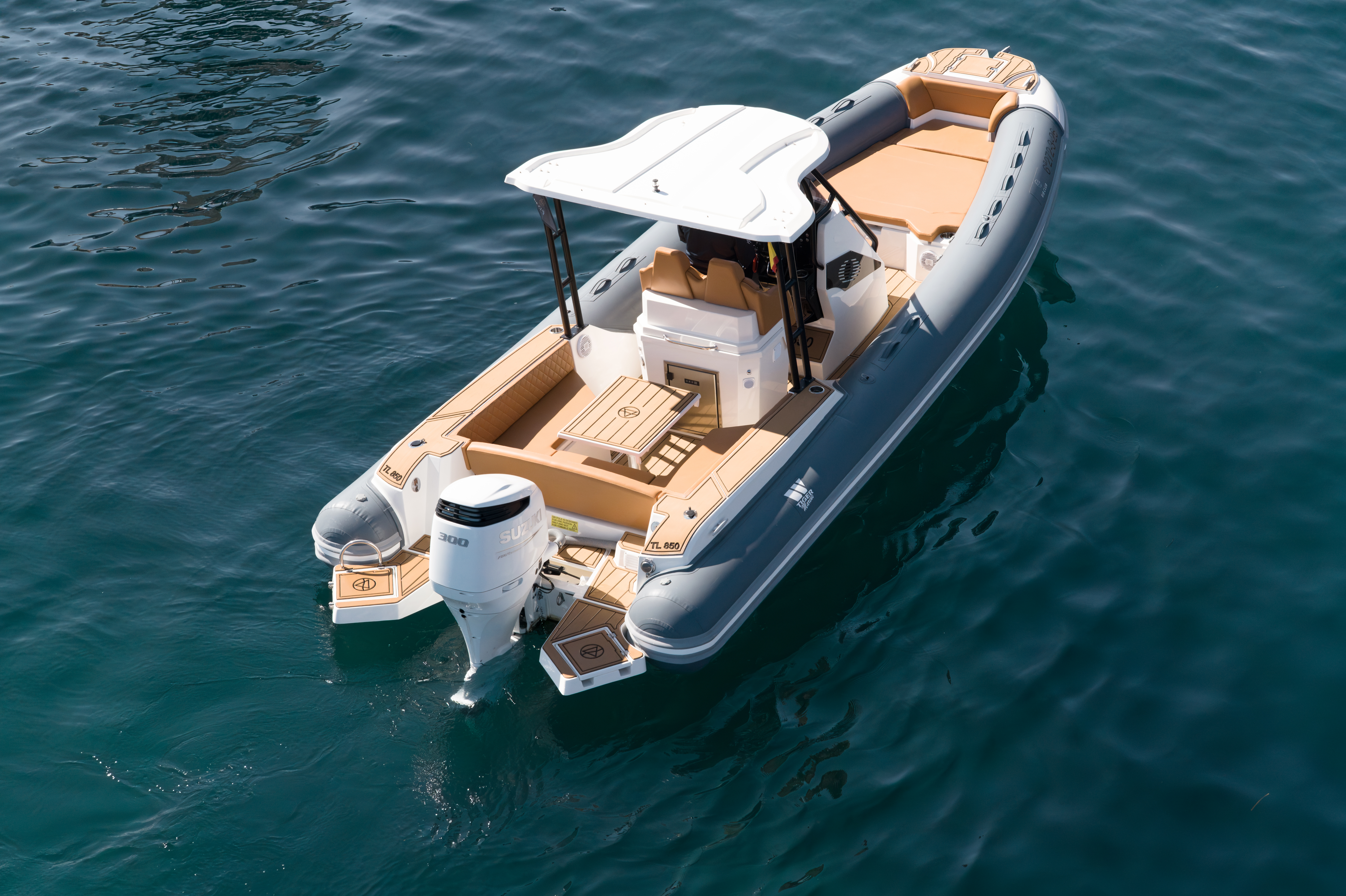 A RIB, which has been chosen for its size, after the couple using the boat looked at the different RIB boat sizes available.