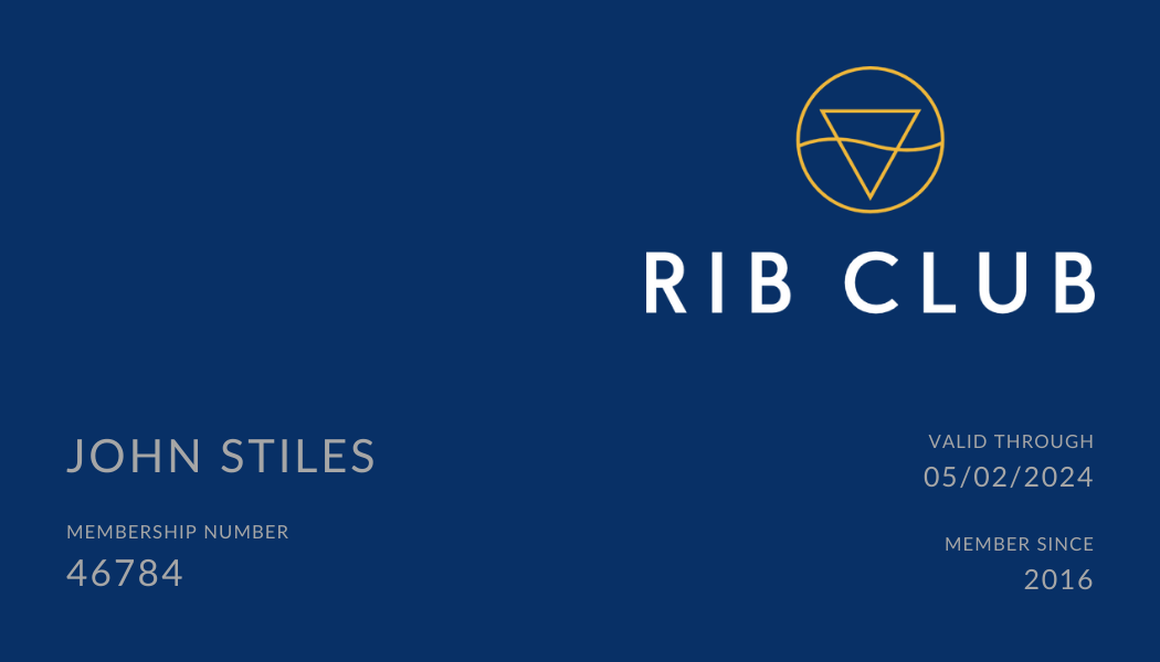 RIB Club Blue Card