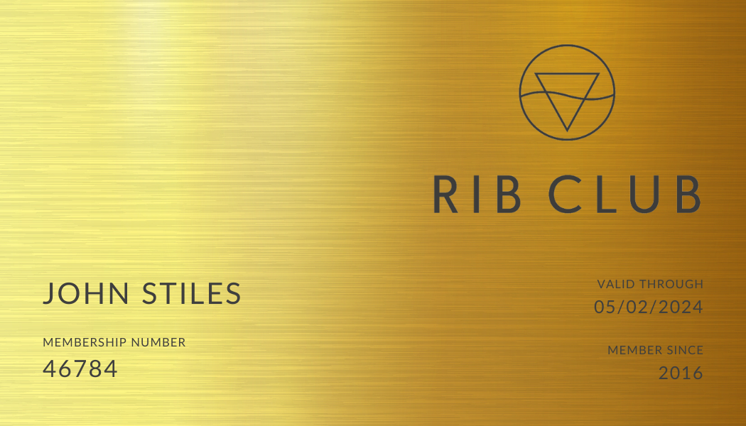 RIB Club Gold Card